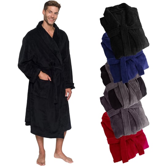 ross-michaels-mens-robe-mid-length-plush-shawl-collar-bathrobe-black-large-x-large-mens-size-large-x-1