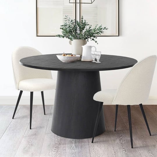 round-wood-cone-pedestal-dining-table-black-1