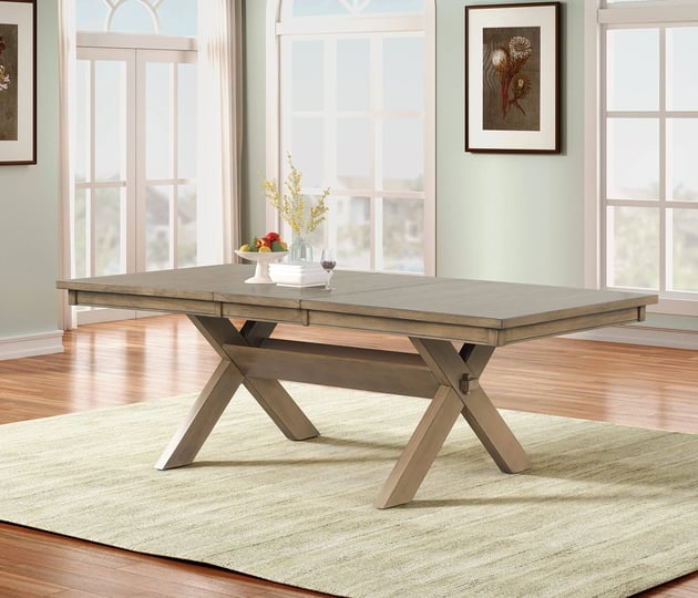 roundhill-furniture-raven-wood-trestle-extendable-dining-table-with-leaf-glazed-pine-brown-1