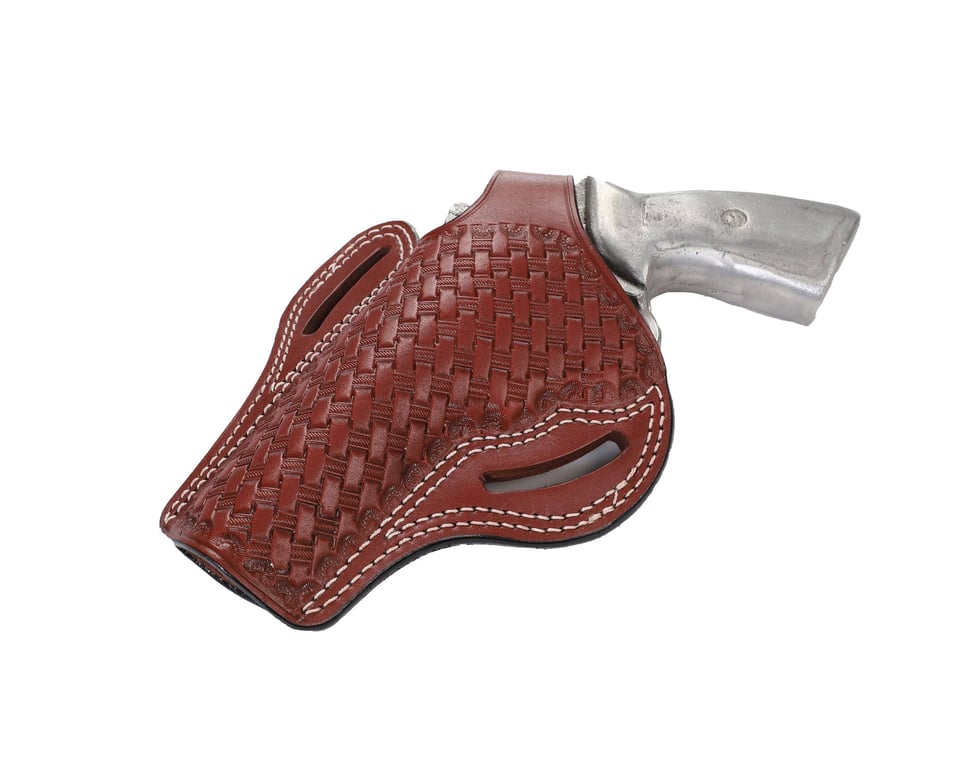 ruger-revolver-full-size-inch-357-magnum-leather-basket-weave-owb-holster-1