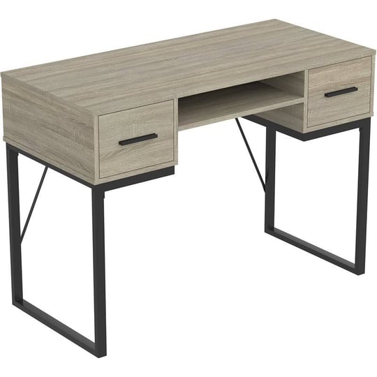 safdie-co-42-5l-2-drawers-1-shelf-black-metal-computer-desk-in-dark-taupe-1
