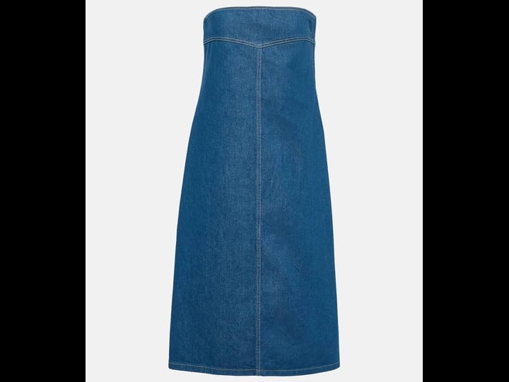 salvatore-ferragamo-strapless-denim-midi-dress-1