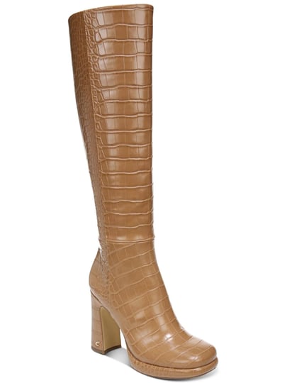 sam-edelman-freda-womens-leather-tall-knee-high-boots-brown-croc-print-us-6-6
