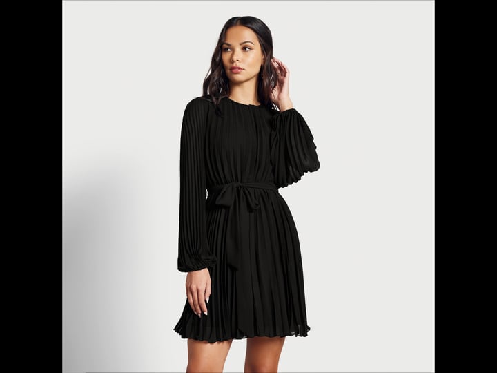 sam-edelman-long-sleeve-pleated-georgette-dress-in-black-1