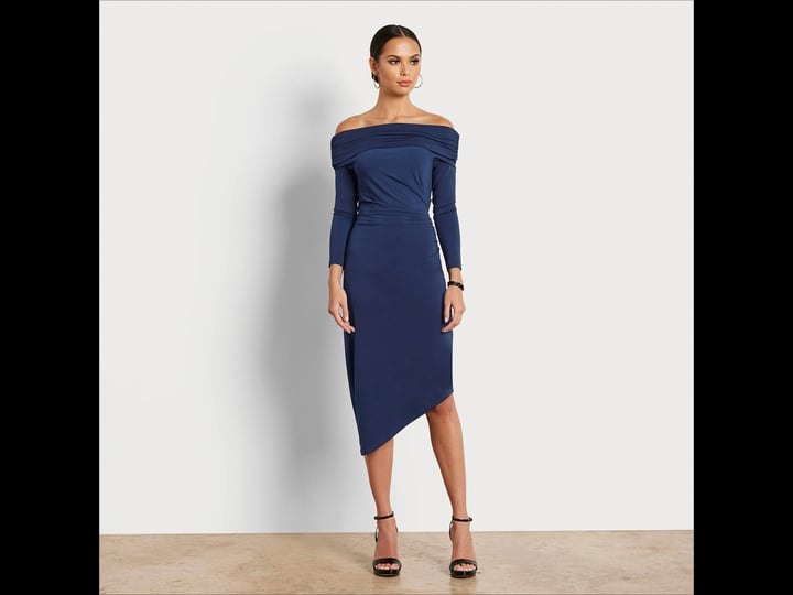 sam-edelman-off-the-shoulder-long-sleeve-midi-body-con-dress-in-navy-at-nordstrom-size-9