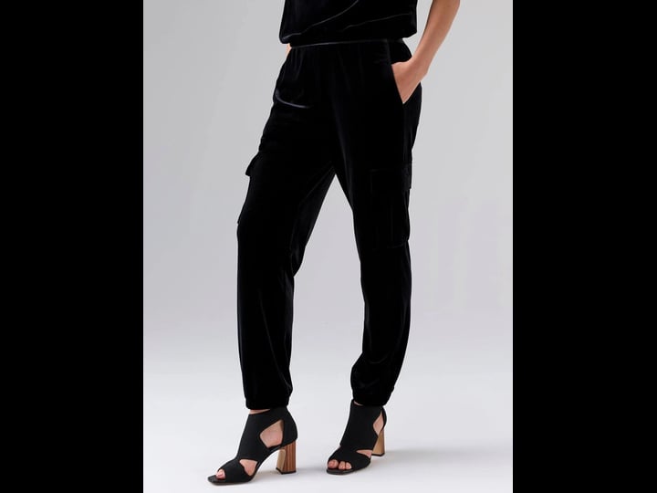sanctuary-womens-the-fixer-velvet-cargo-joggers-black-size-xxs-1