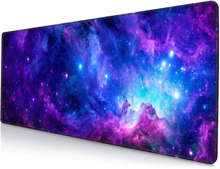 sanwumian-gaming-large-mouse-pad-with-stitched-edges-purple-galaxy-desk-mat-extended-keyboard-pad-no-1