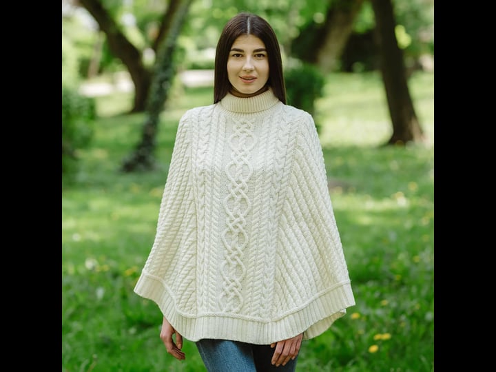 saol-100-merino-wool-cable-knit-ladies-irish-aran-poncho-cardigan-1