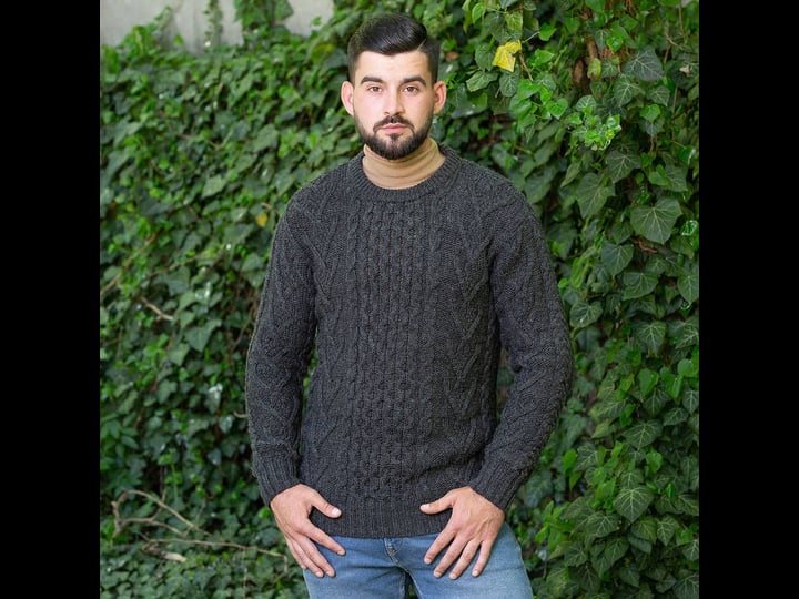 saol-mens-merino-aran-sweater-mens-size-medium-black-1