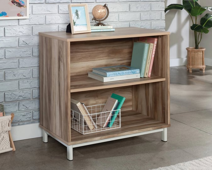 sauder-bergen-circle-2-shelf-commercial-bookcase-in-kiln-acacia-1