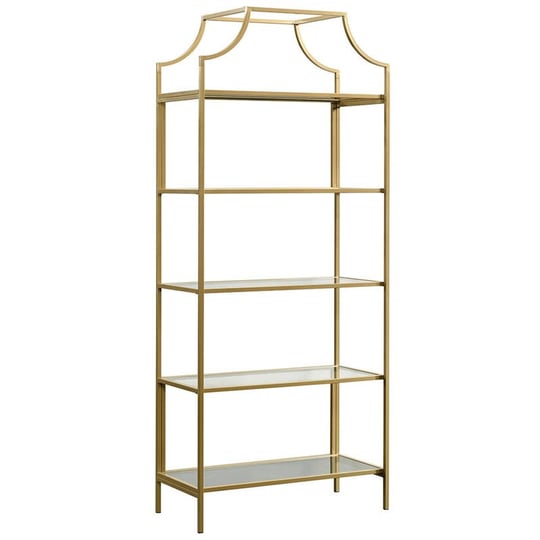 sauder-international-lux-5-shelf-bookcase-satin-gold-1