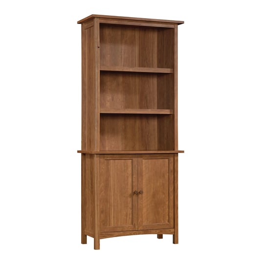 sauder-union-plain-bookcase-with-doors-in-prairie-cherry-1