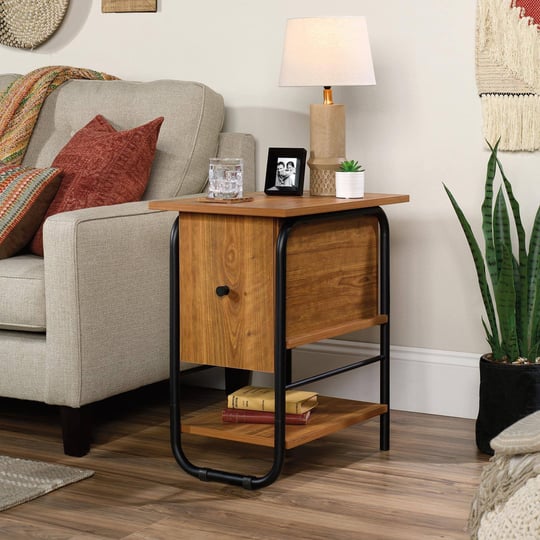 sauder-union-plain-prairie-cherry-side-table-with-flip-down-door-1