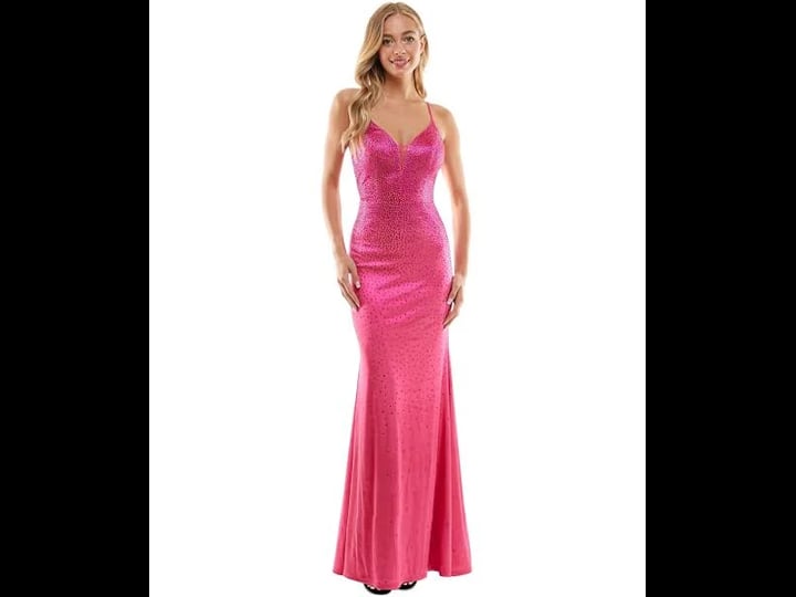 say-yes-to-the-prom-juniors-studded-plunge-v-neck-satin-gown-created-for-macys-hot-pink-size-10