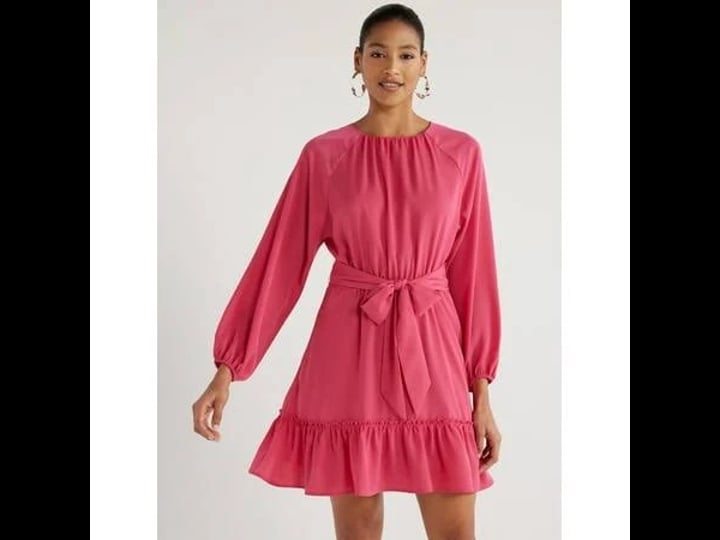 scoop-womens-fit-and-flare-dress-sizes-xs-xxl-womens-pink-1