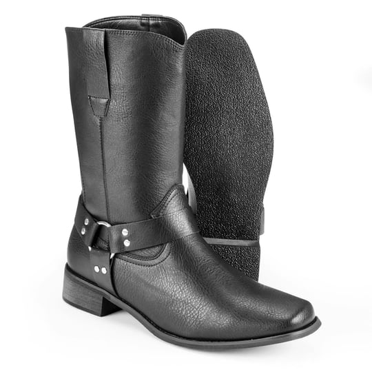 searchers-sc200916bkm-black-cowboy-boots-with-buckle-for-western-style-or-motorcycle-look-medium-1