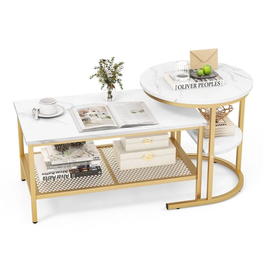 set-of-2-nesting-coffee-table-with-extra-storage-shelf-for-living-room-golden-costway-1