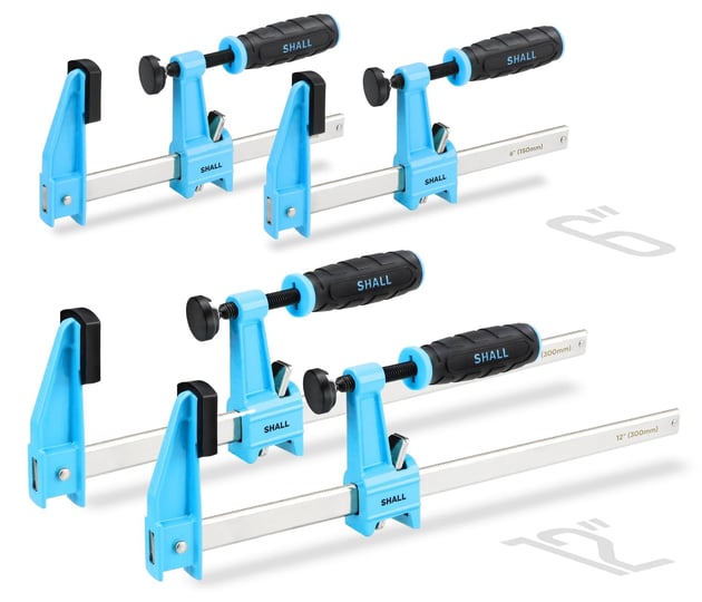 shall-6-inch-12-inch-steel-bar-clamps-set-4-pack-bar-clamps-for-woodworking-clamps-heavy-duty-medium-1