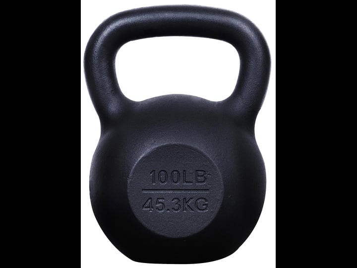 signature-fitness-powder-coated-cast-iron-kettlebell-100-lbs-weights-strength-training-kettlebells-f-1