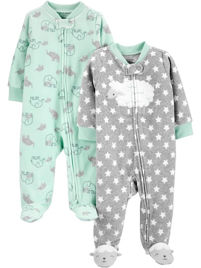 simple-joys-by-carters-unisex-babies-fleece-footed-sleep-and-play-pack-of-2-mint-green-grey-elephant-1