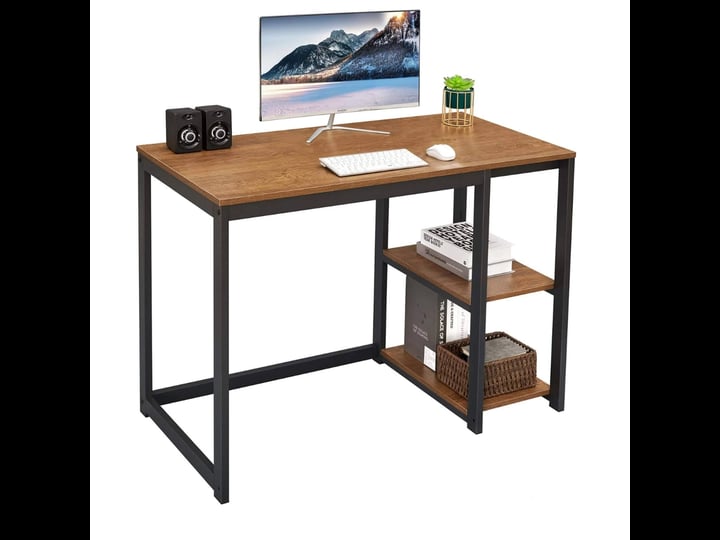 sinpaid-computer-desk-40-inches-with-2-tier-shelves-sturdy-home-office-desk-with-large-storage-space-1