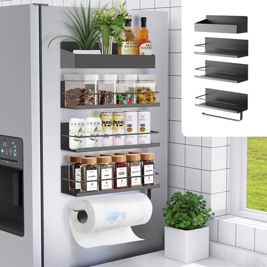 slow-slog-magnetic-spice-rack-4-pack-magnetic-shelf-for-refrigerator-magnetic-refrigerator-organizer-1