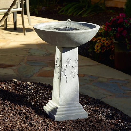 smart-solar-ginkgo-solar-birdbath-weathered-stone-1