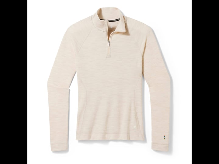 smartwool-classic-thermal-merino-1-4-zip-base-layer-womens-almond-heather-m-1