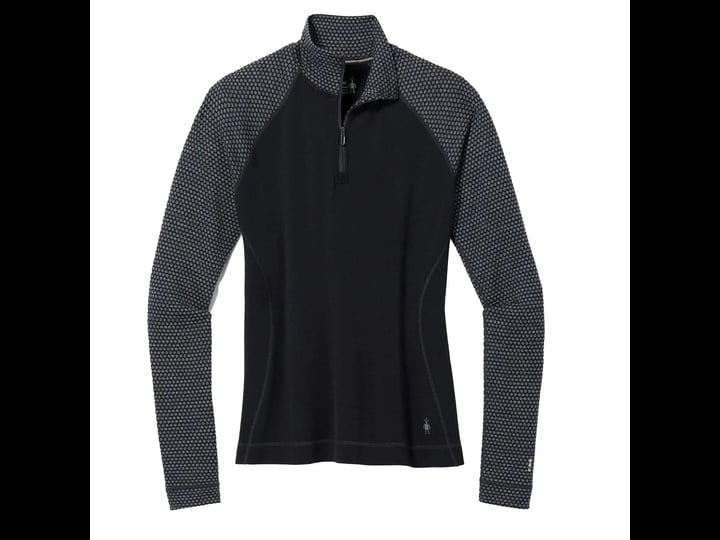 smartwool-classic-thermal-merino-base-layer-pattern-1-4-zip-womens-black-dot-l-1