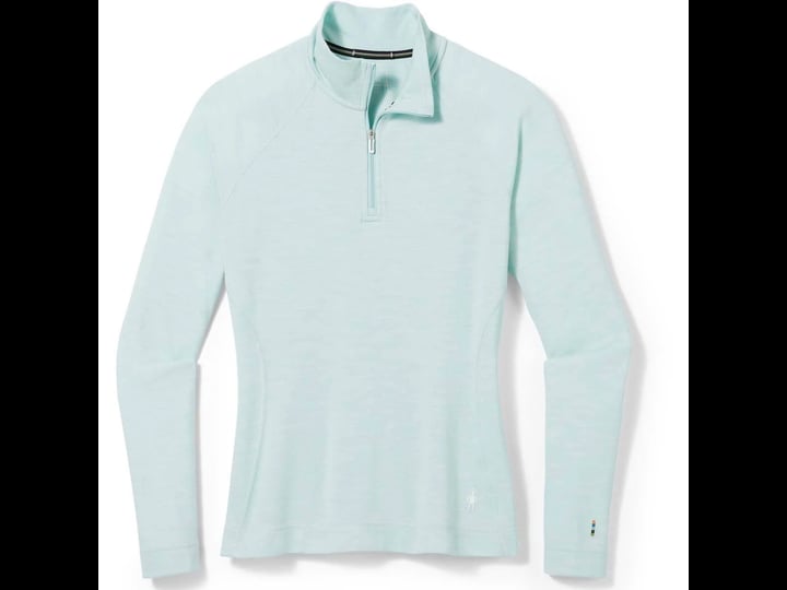 smartwool-womens-classic-thermal-merino-base-layer-1-4-zip-large-bleached-aqua-heather-1