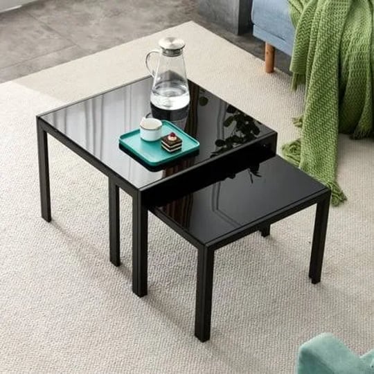 smuxee-modern-square-nesting-coffee-table-set-of-2-black-glass-finish-living-room-size-23-23-x-23-23-1