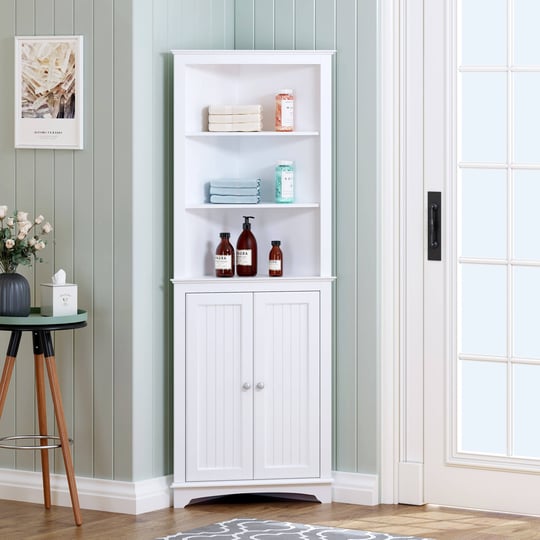 spirich-home-tall-corner-cabinet-with-two-doors-and-three-tier-shelves-white-1