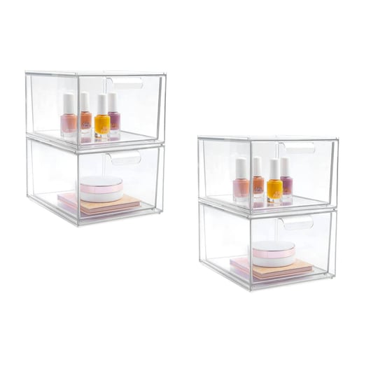 stackable-makeup-storage-drawers-vtopmart-4-pack-acrylic-bathroom-organizers-clear-plastic-storage-b-1