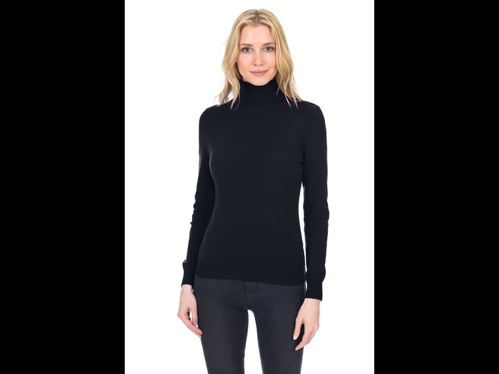 state-fusio-womens-cashmere-wool-long-sleeve-pullover-turtleneck-sweater-size-xl-black-1