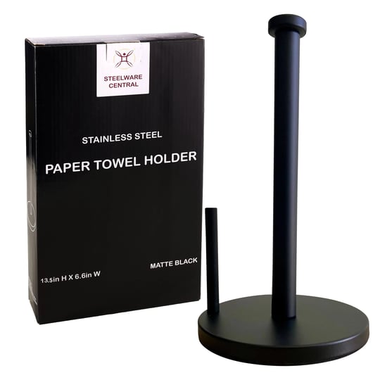 steelware-central-paper-towel-holder-stainless-steel-matte-black-1