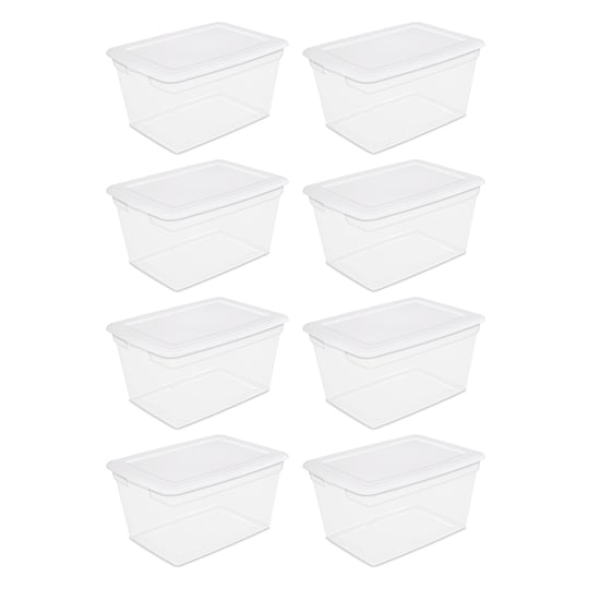 sterilite-plastic-tote-box-58-qt-clear-stackable-container-storage-with-lid-set-of-8-1