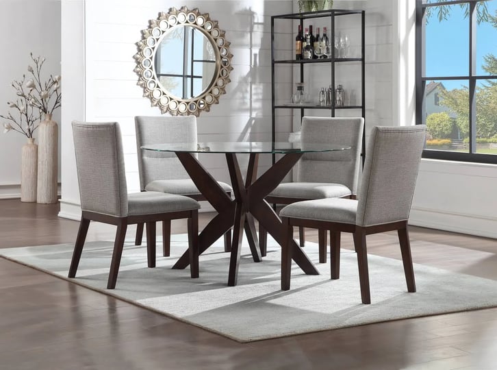 steve-silver-amalie-5-piece-dining-set-brown-with-beige-chairs-1