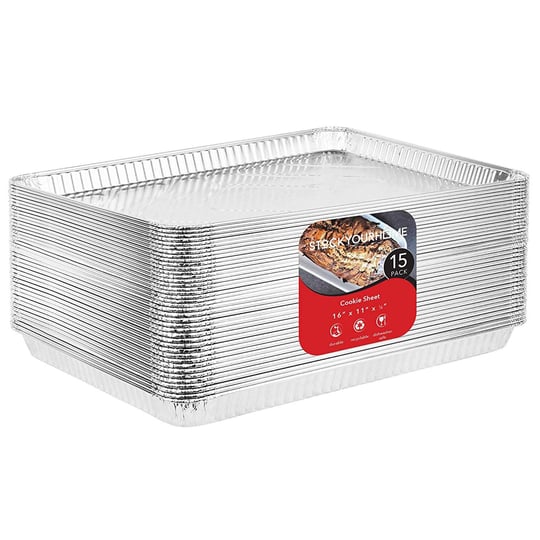 stock-your-home-aluminum-pans-cookie-sheet-baking-pans-15-pack-disposable-aluminum-foil-trays-reusab-1
