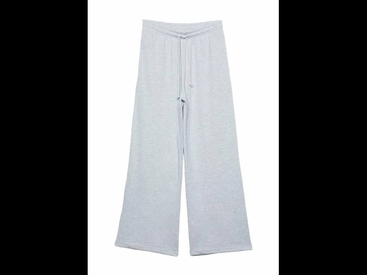 stradivarius-wide-leg-jogger-trousers-grey-melange-xs-1