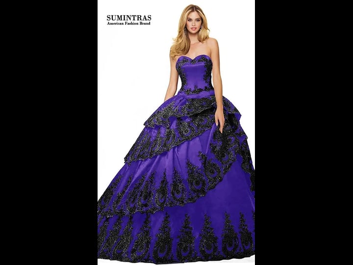 sumintras-amazing-black-lace-applique-tow-tone-strapless-sweetheart-ball-gown-quinceanera-dress-rege-1