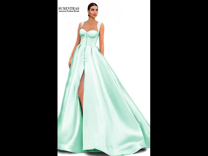 sumintras-amazing-button-detail-high-slit-corset-style-sweetheart-taffeta-prom-dress-mint-green-1