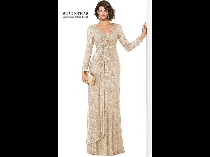 sumintras-stunning-long-sleeves-ruched-floor-length-sequin-dress-champagne-1