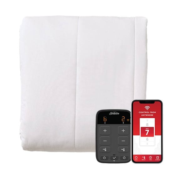 sunbeam-premium-wifi-connected-heated-mattress-pad-with-controller-queen-white-1