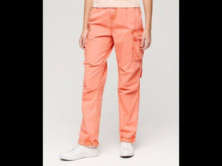 superdry-womens-low-rise-parachute-cargo-pants-orange-1
