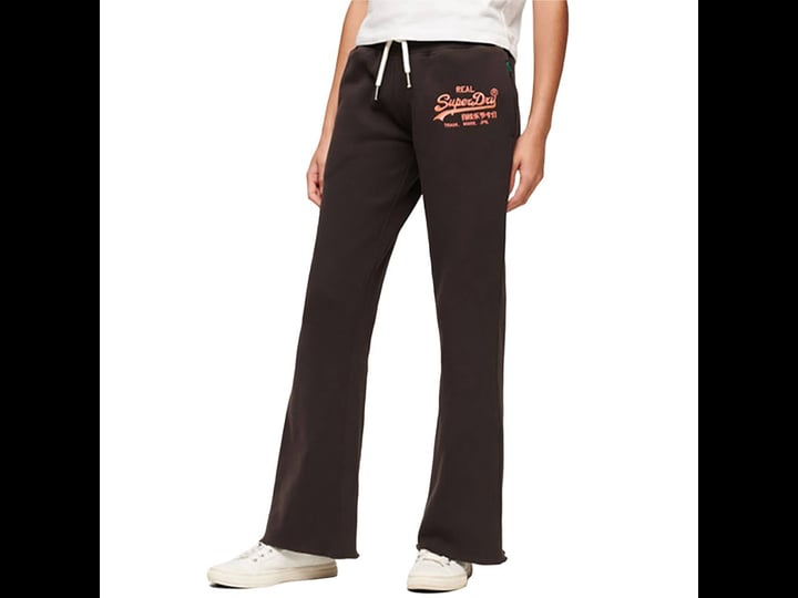 superdry-womens-neon-vintage-logo-low-rise-flare-sweatpants-black-1