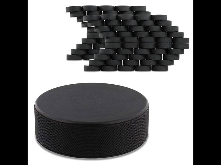 swing-sports-hockey-pucks-bulk-set-100pk-rubber-6oz-black-hockey-biscuits-size-small-1