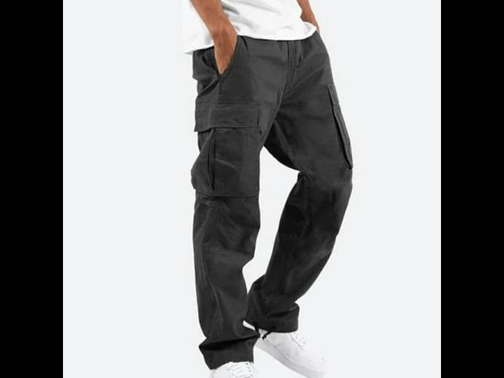 symoid-mens-cargo-pants-solid-casual-multiple-pockets-outdoor-straight-type-fitness-pants-cargo-pant-1