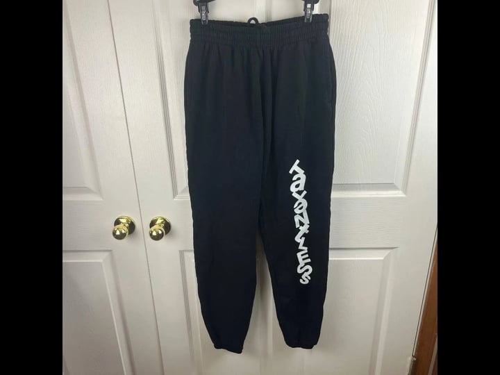 talentless-pants-jumpsuits-unisex-elements-by-talentless-jogger-sweatpants-black-white-logo-size-med-1