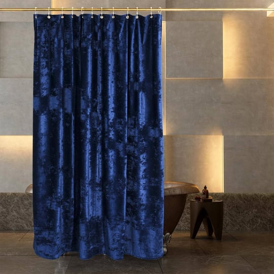 tamgho-crushed-velvet-shower-curtain-navy-blue-shower-curtain-for-bathroom-luxury-shower-curtain-set-1