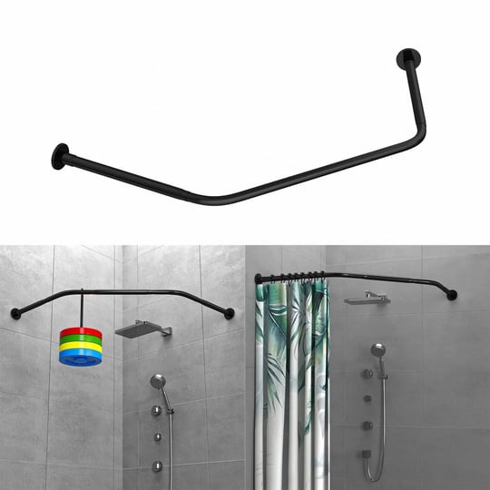 tanxih-corner-shower-curtain-rod-adjustable-stainless-steel-diamond-shaped-rack-drill-free-install-f-1